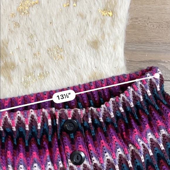 Free people button down chevron sweater retro skirt - Picture 6 of 7